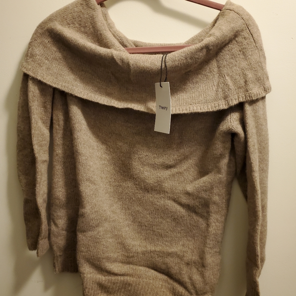 Theory off the shoulder sweater
